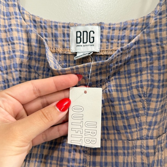 NWT BDG Purple and White Sheath Mini Dress Sleeveless Square Neck - Picture 4 of 4